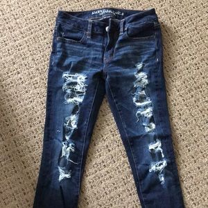 Size 0 American Eagle Ripped Jeggings (Short)